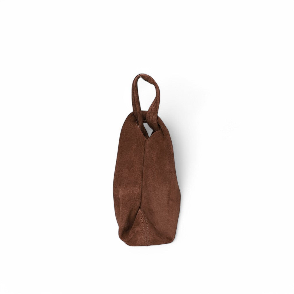 Amalia Top Handle Crossbody in Espresso Italian Suede