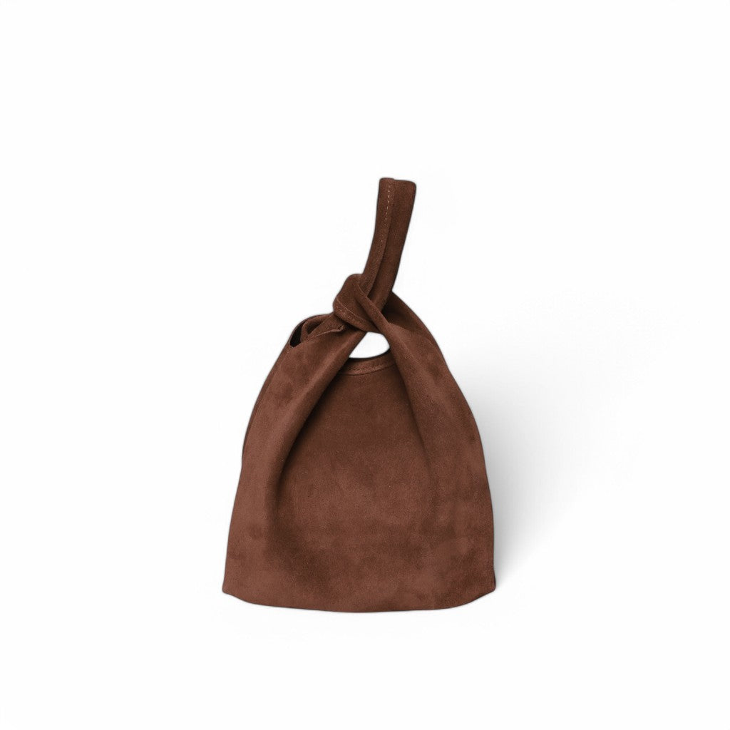 Amalia Top Handle Crossbody in Espresso Italian Suede