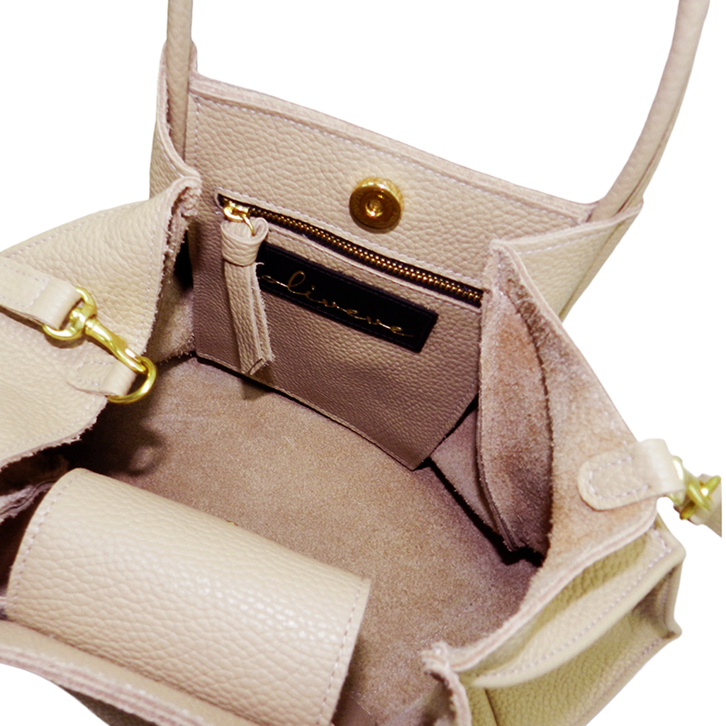 Zoe Tote in Cappuccino Buffalo Cowhide