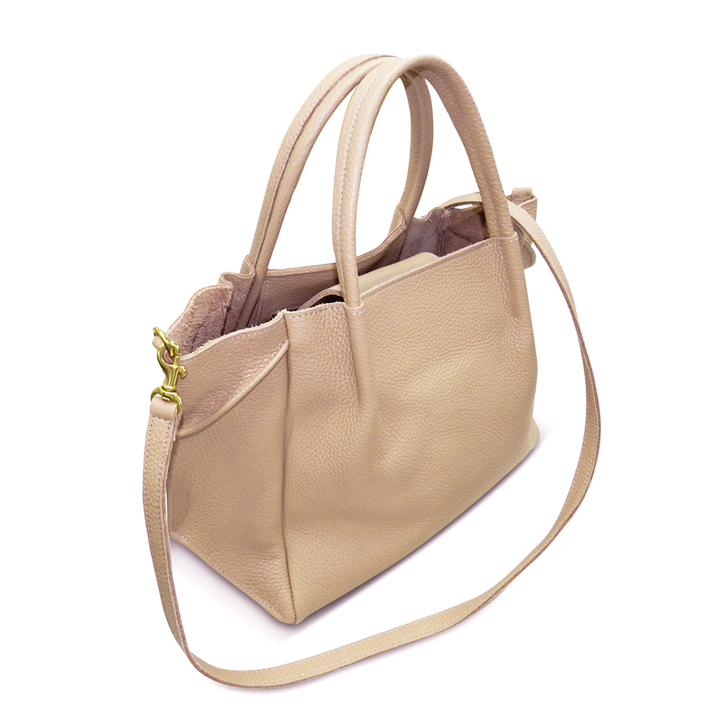 Zoe Tote in Cappuccino Buffalo Cowhide