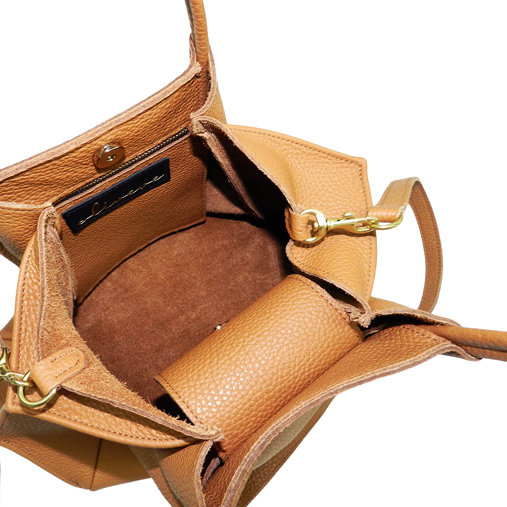 Zoe Tote in Miel Buffalo Cowhide