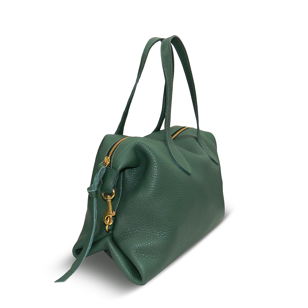 Sutton Convertible Satchel in Eucalyptus Italian Buffalo Cowhide