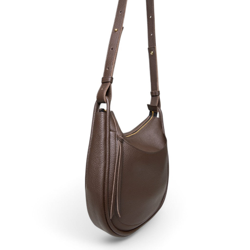 Catalina Adjustable Hobo in Chestnut Italian Buffalo Cowhide