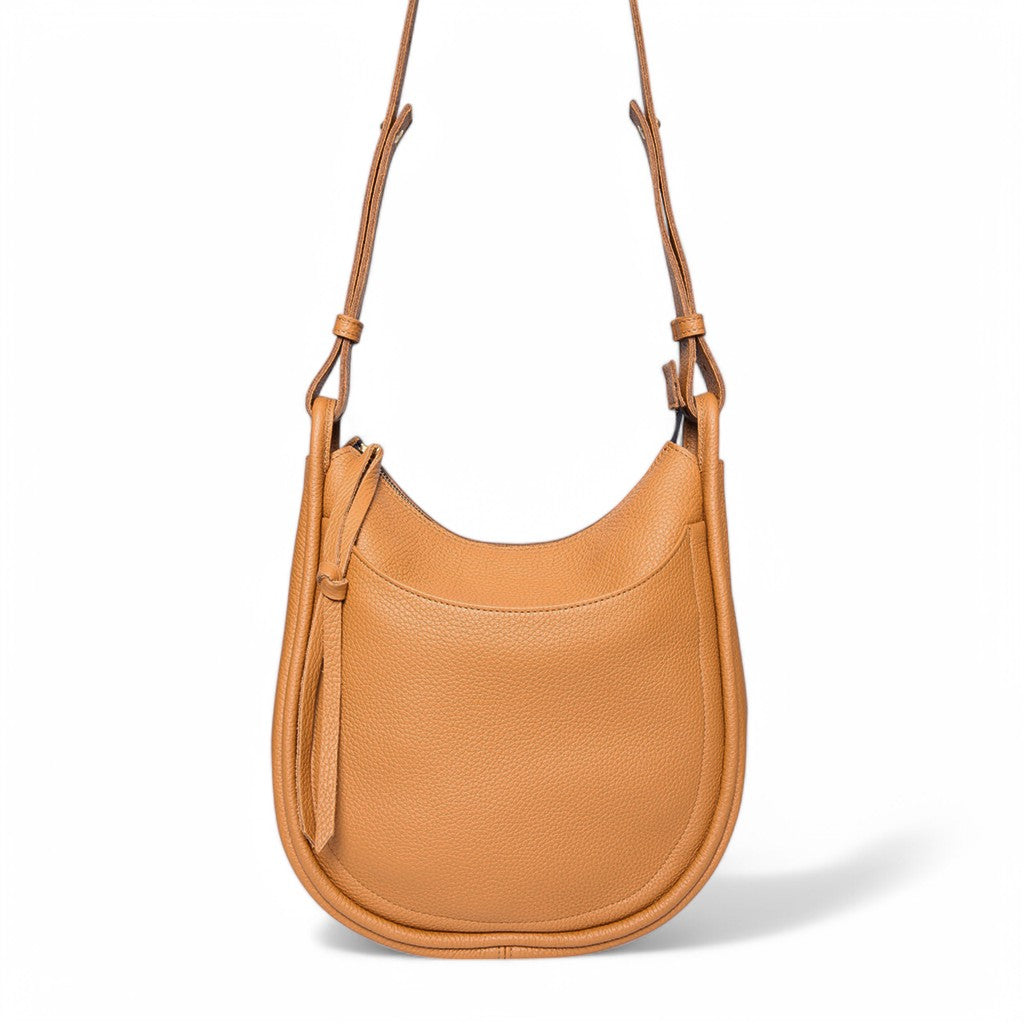 Catalina Adjustable Hobo in Miel Italian Buffalo Cowhide