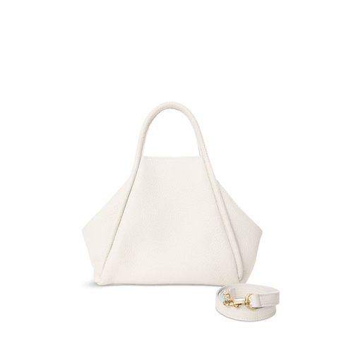 Taya Top Handle Crossbody in White Buffalo Cowhide