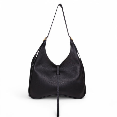 Arden Hobo in Black Italian Buffalo Cowhide