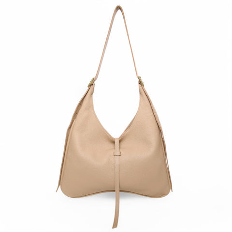 Arden Hobo in Cappuccino Italian Buffalo Cowhide