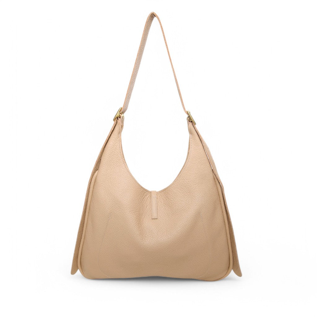 Arden Hobo in Cappuccino Italian Buffalo Cowhide