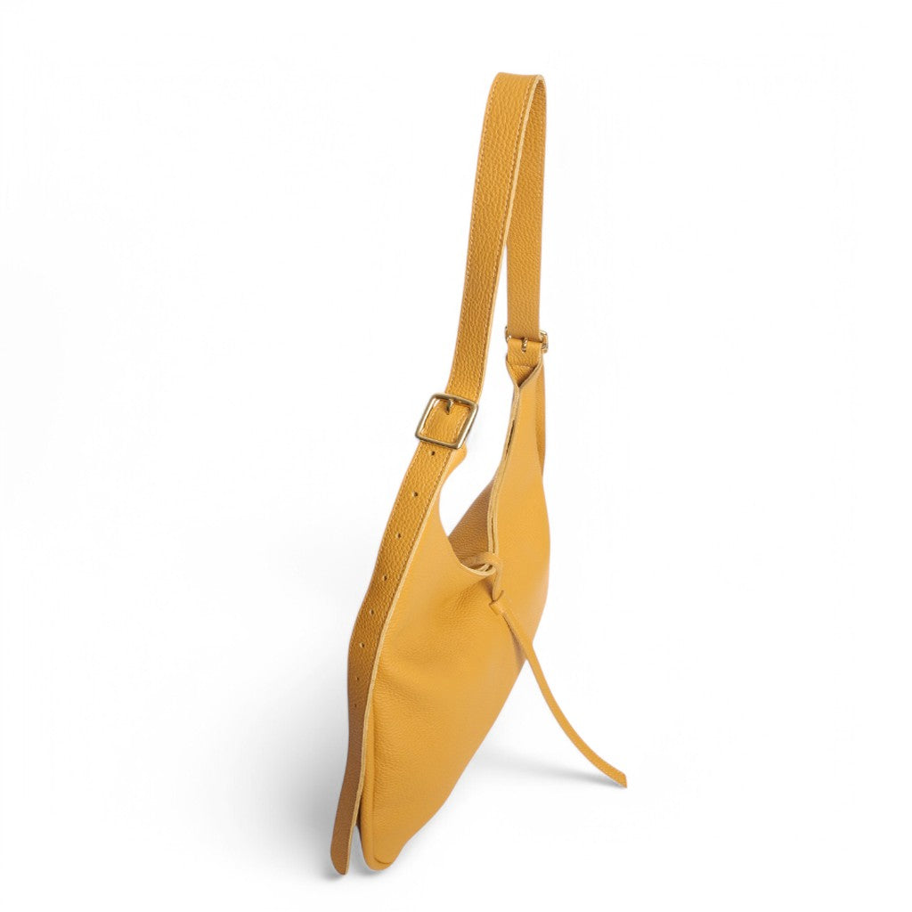 Arden Hobo in Marigold Italian Buffalo Cowhide