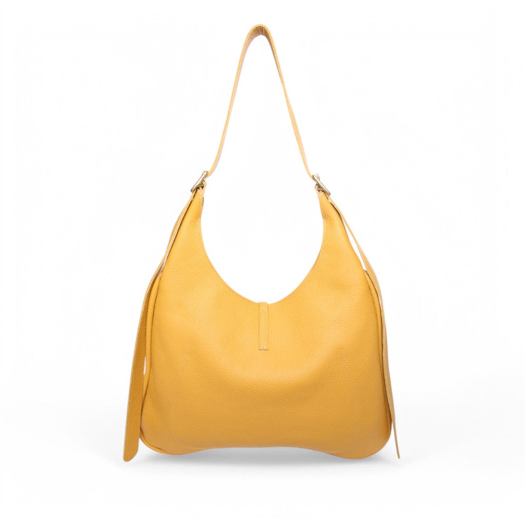 Arden Hobo in Marigold Italian Buffalo Cowhide