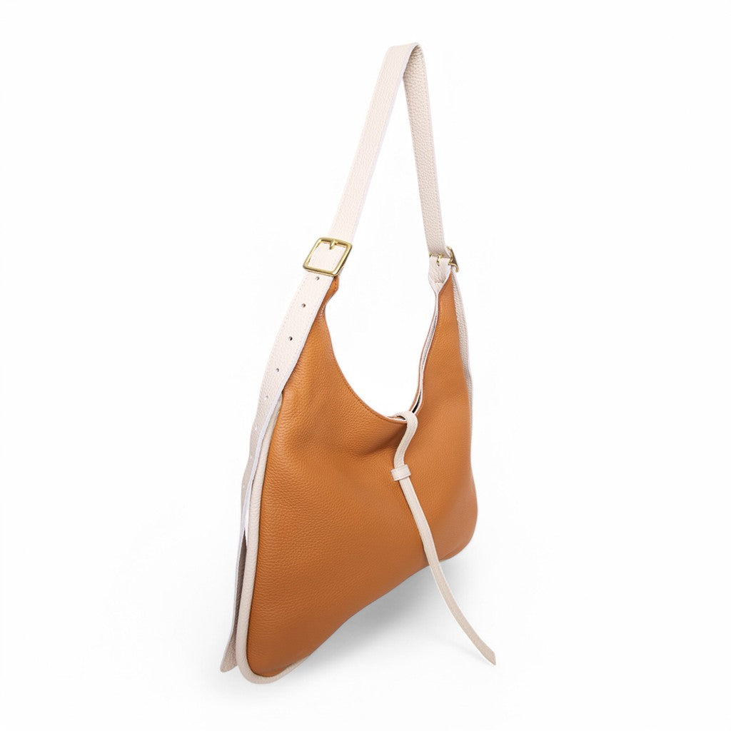 Arden Hobo in Miel and Lamb Italian Buffalo Cowhide