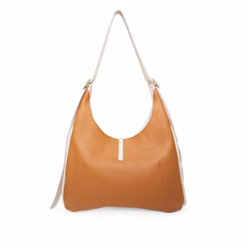 Arden Hobo in Miel and Lamb Italian Buffalo Cowhide