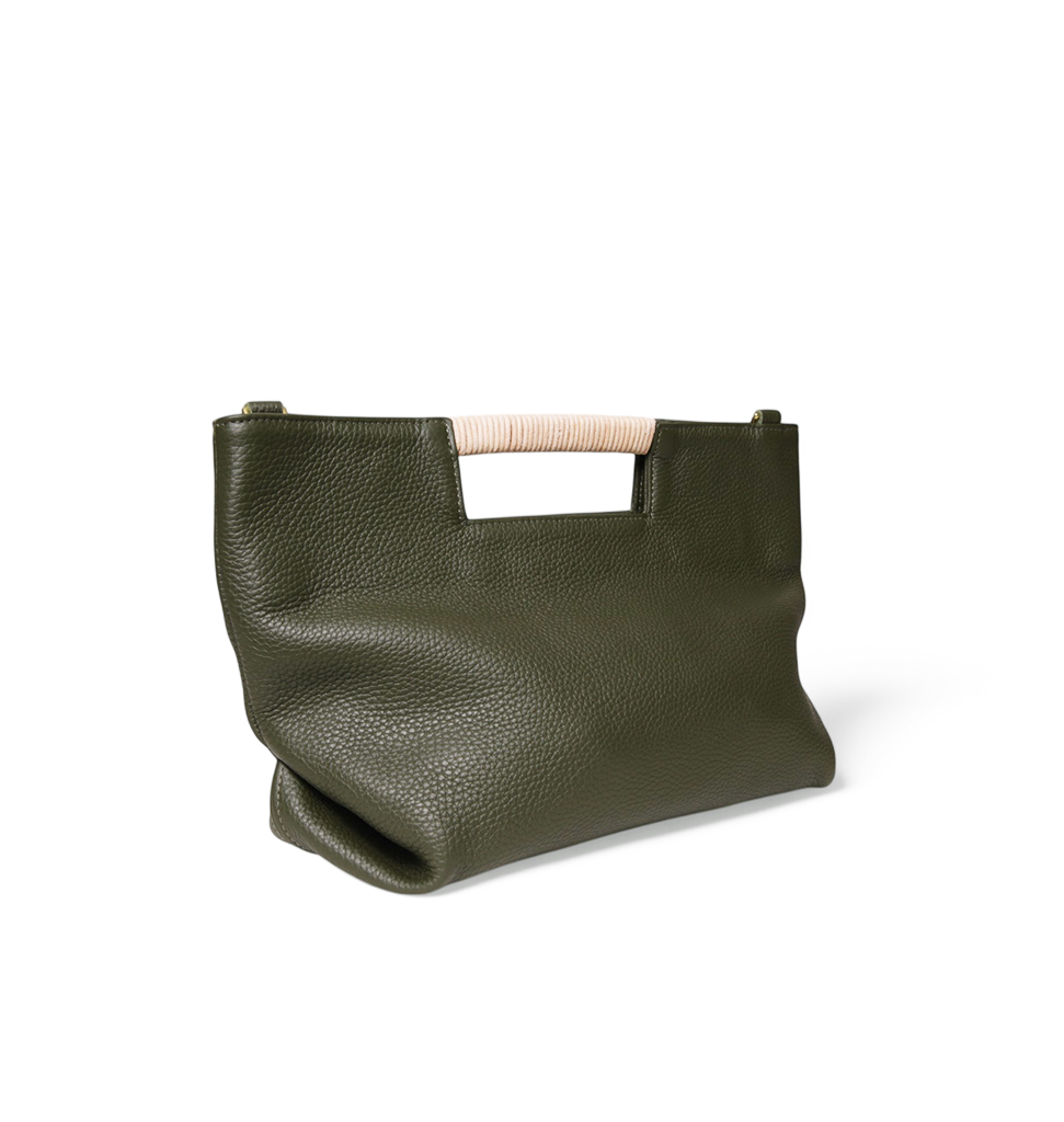 Ella Wrapped Handle Crossbody in Cypress Buffalo Cowhide