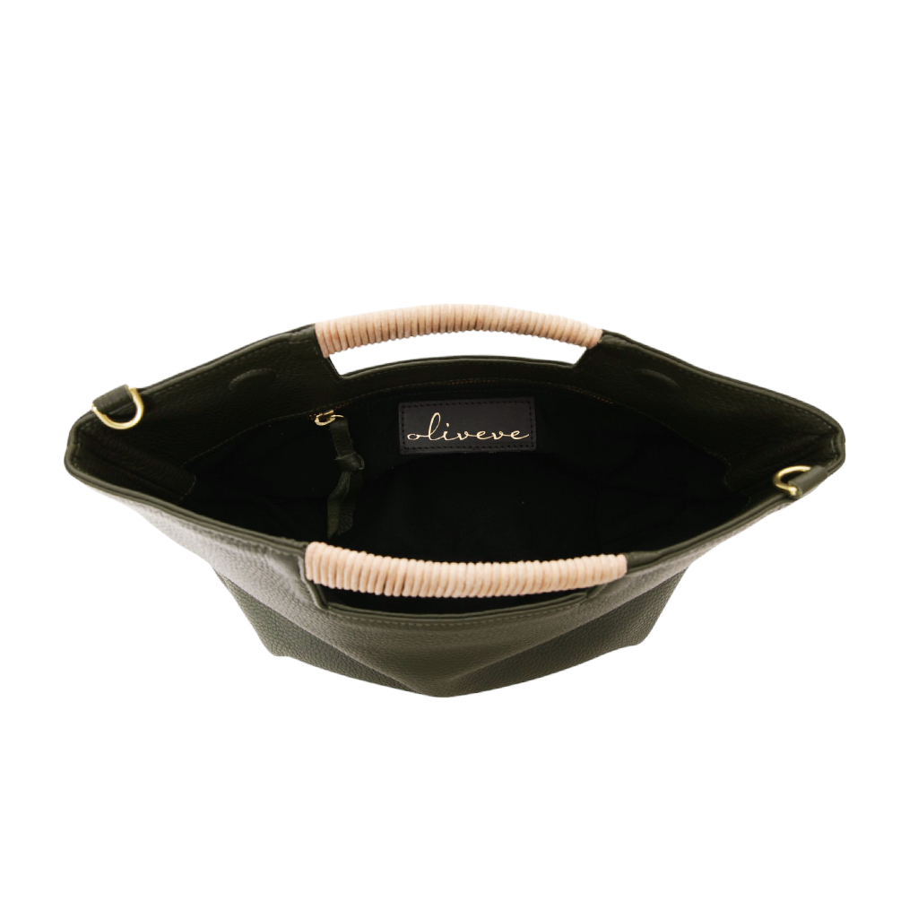 Ella Wrapped Handle Crossbody in Cypress Buffalo Cowhide