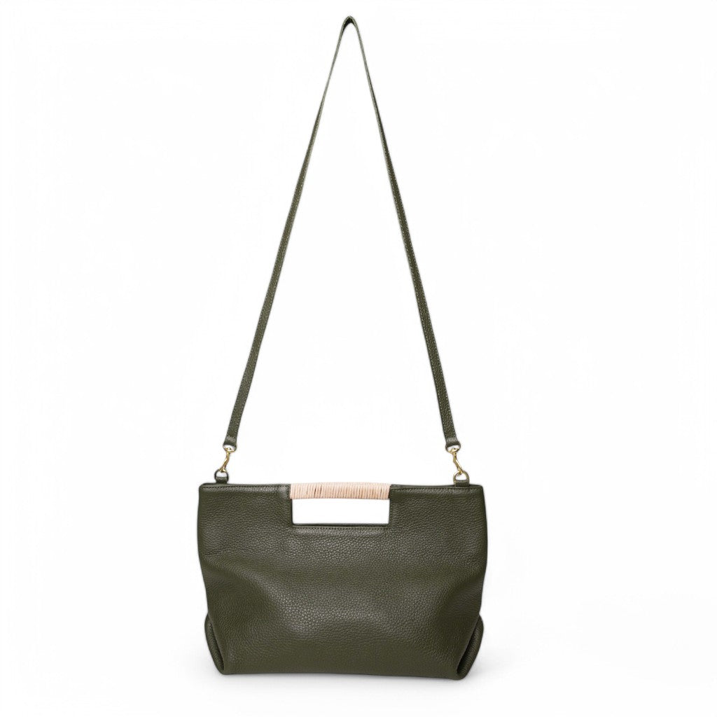 Ella Wrapped Handle Crossbody in Cypress Buffalo Cowhide