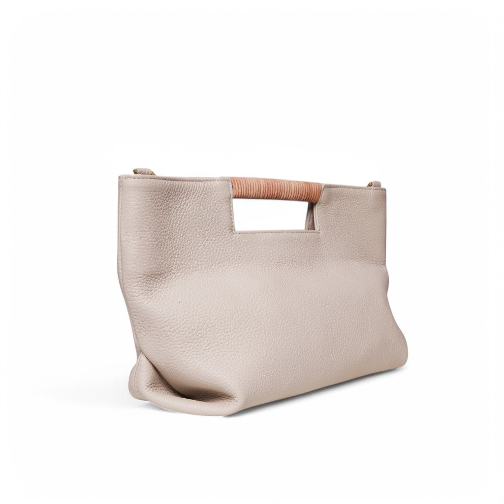 Ella Wrapped Handle Crossbody in Lamb Italian Buffalo Cowhide