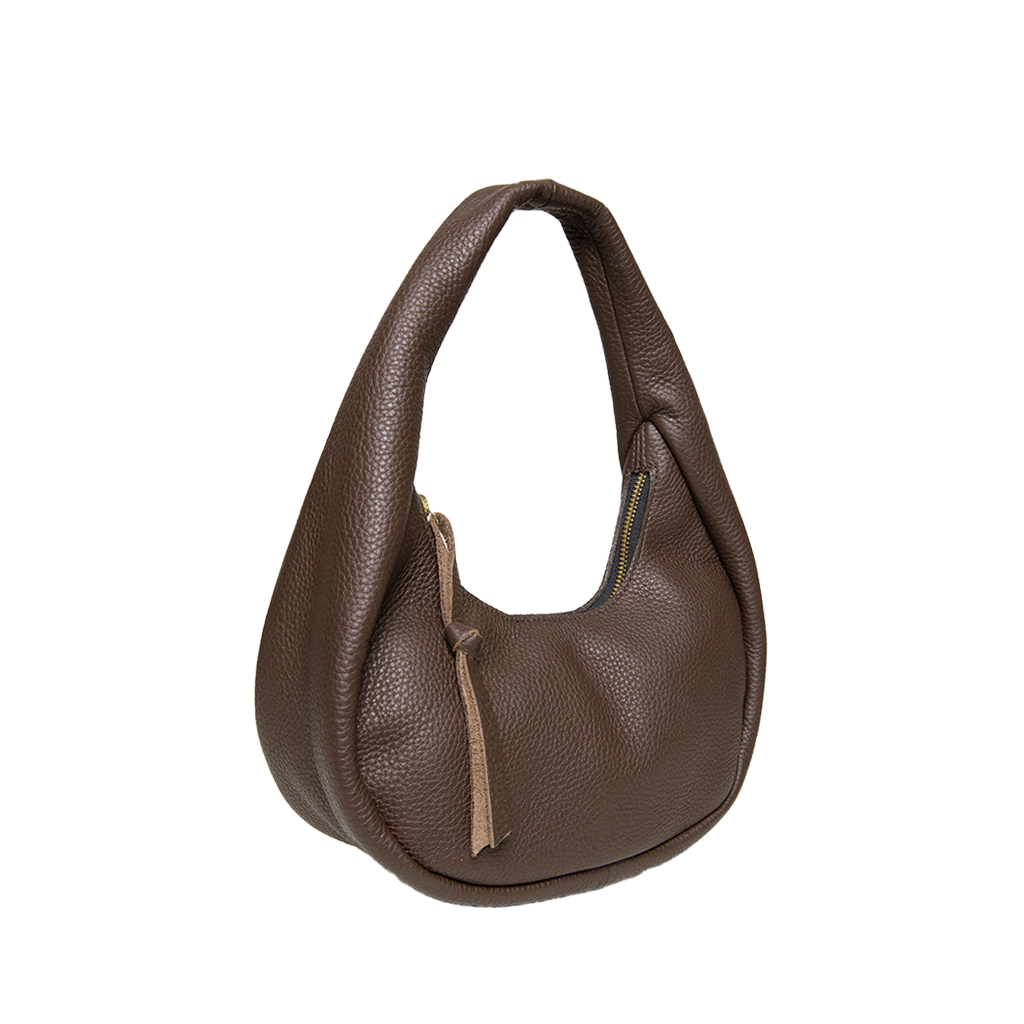 Bria Baguette in Chestnut Italian Buffalo Cowhide