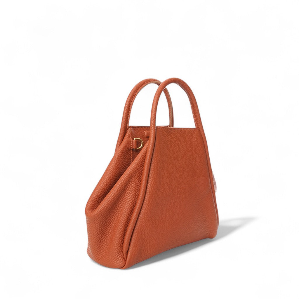Taya Top Handle Crossbody in Auburn Buffalo Cowhide