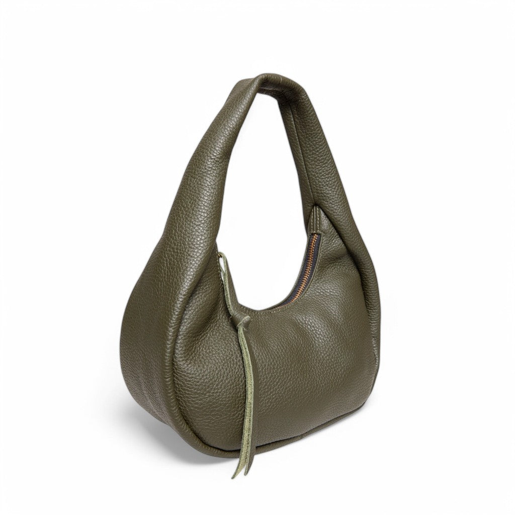 Bria Baguette in Cypress Italian Buffalo Cowhide