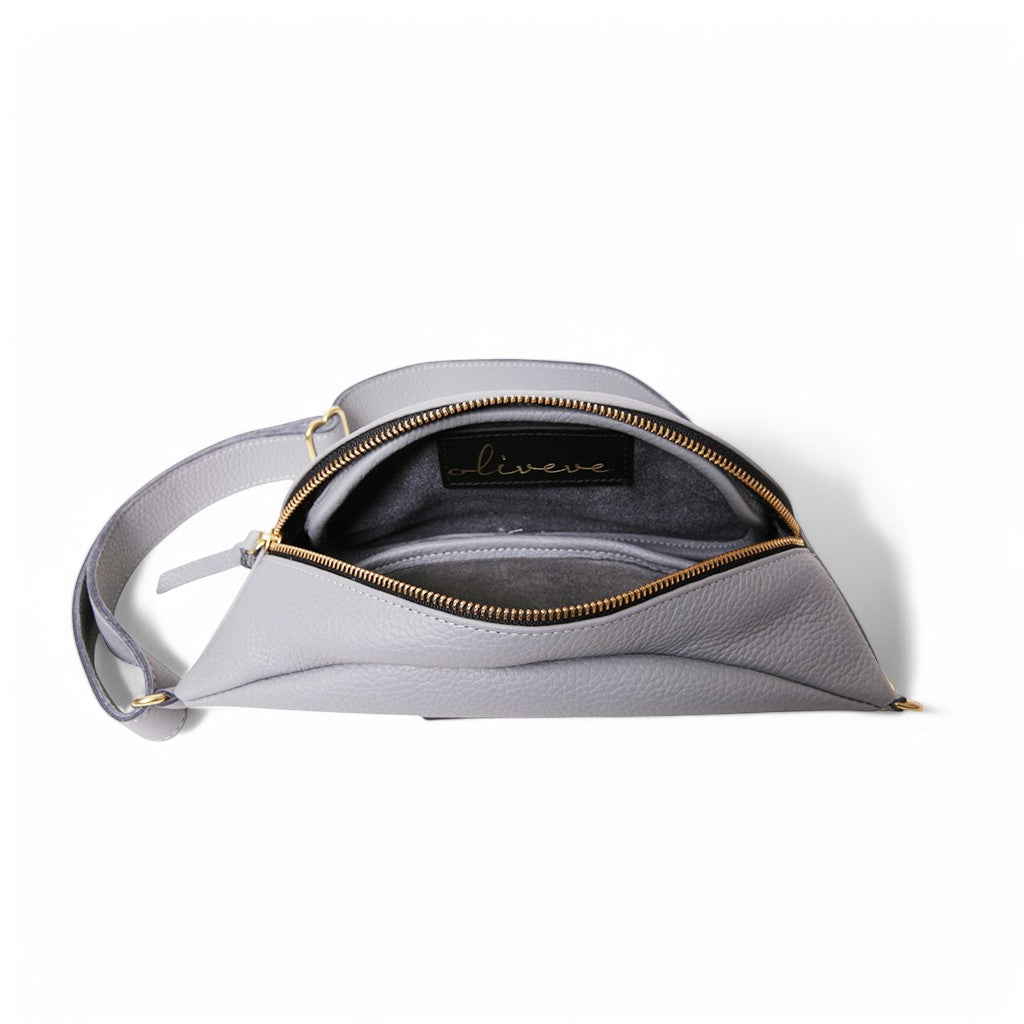 Willa Waist Bag & Convertible Crossbody in Grigio Italian Buffalo Cowhide