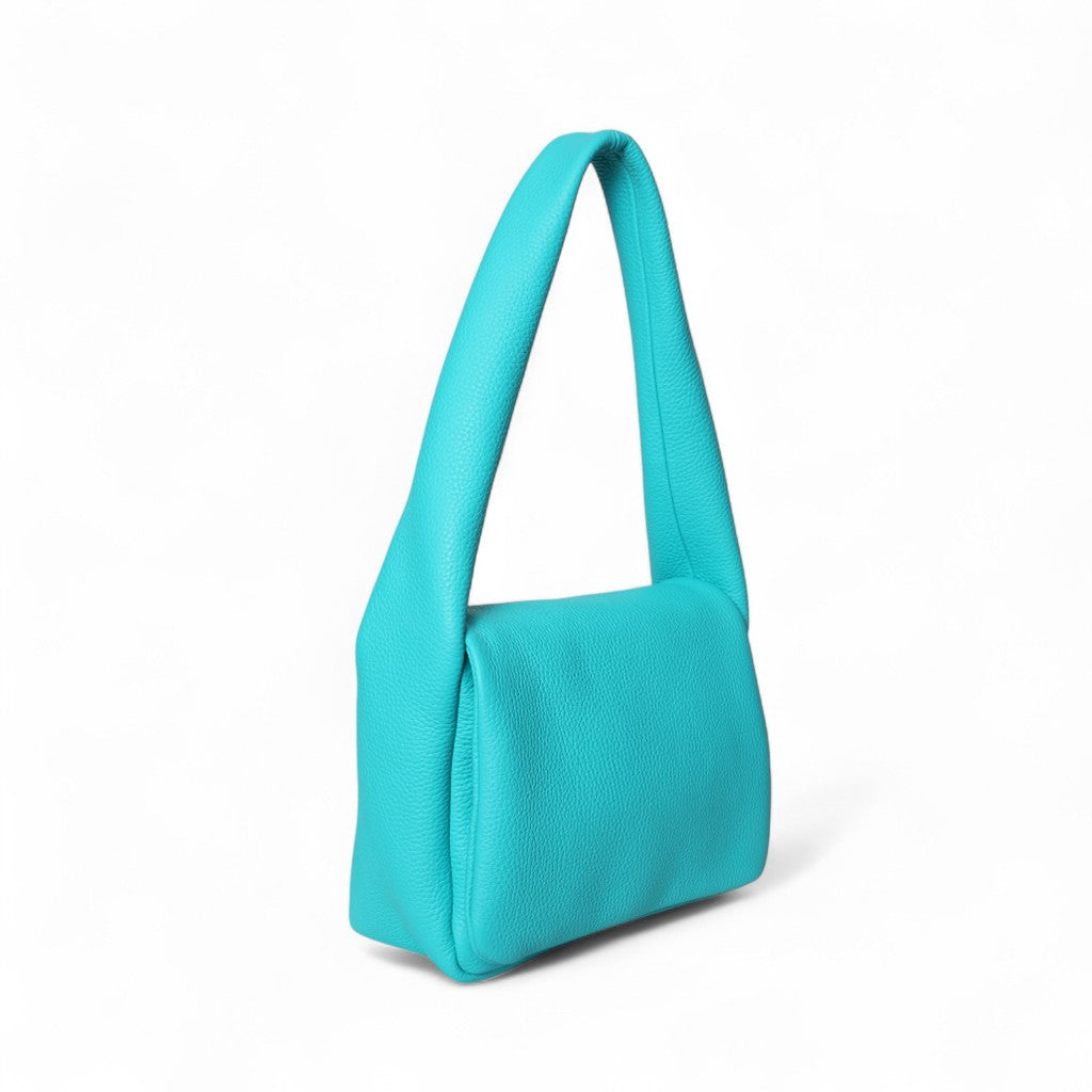 Paloma Puffy Shoulder Bag in Aquarelle Italian Buffalo Cowhide