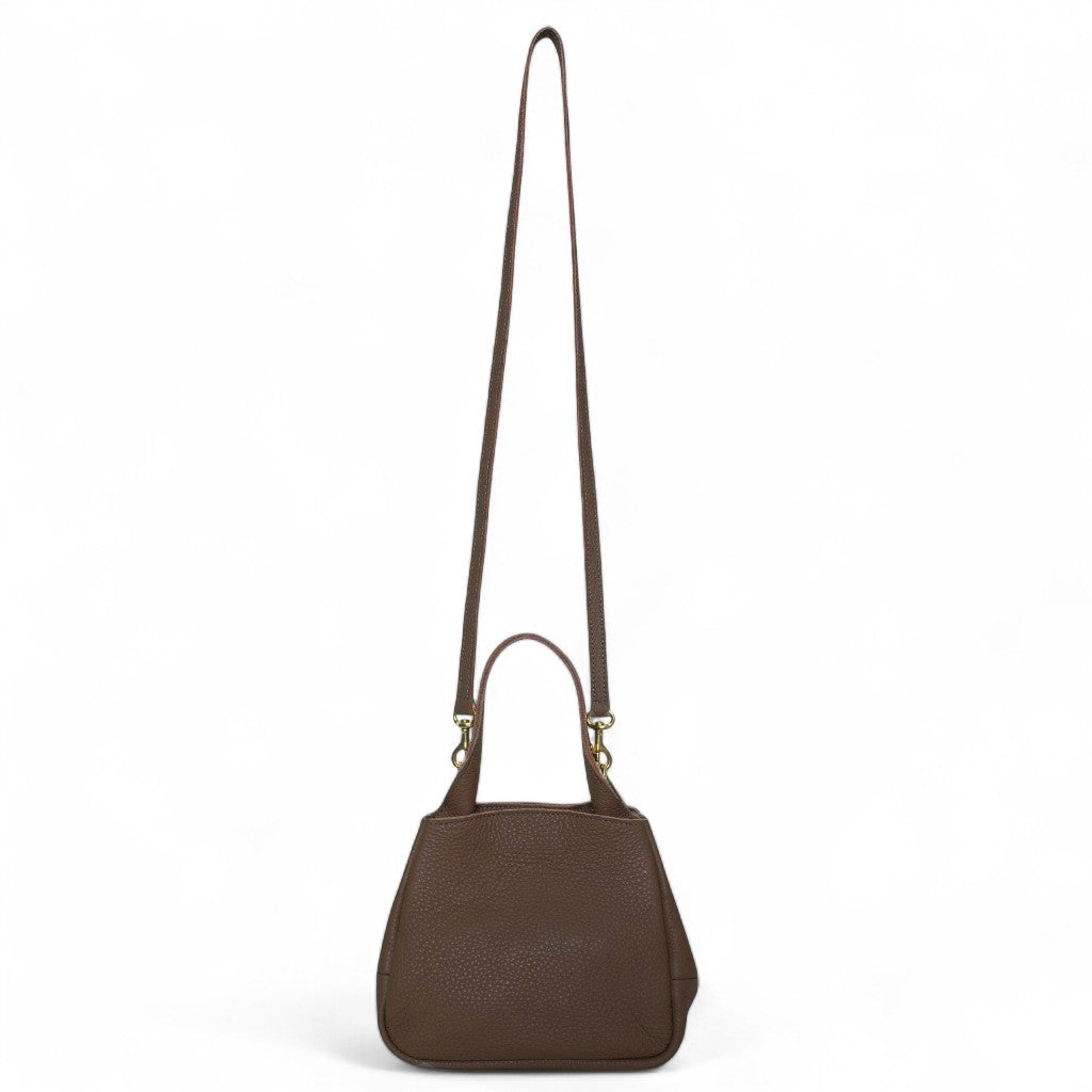 Tracy Top Handle Crossbody in Chestnut Italian Buffalo Cowhide