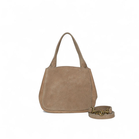 Tracy Top Handle Crossbody in Amphora Italian Leather Backed Suede