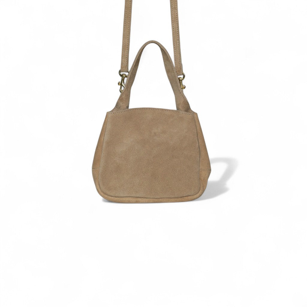 Tracy Top Handle Crossbody in Amphora Italian Leather Backed Suede