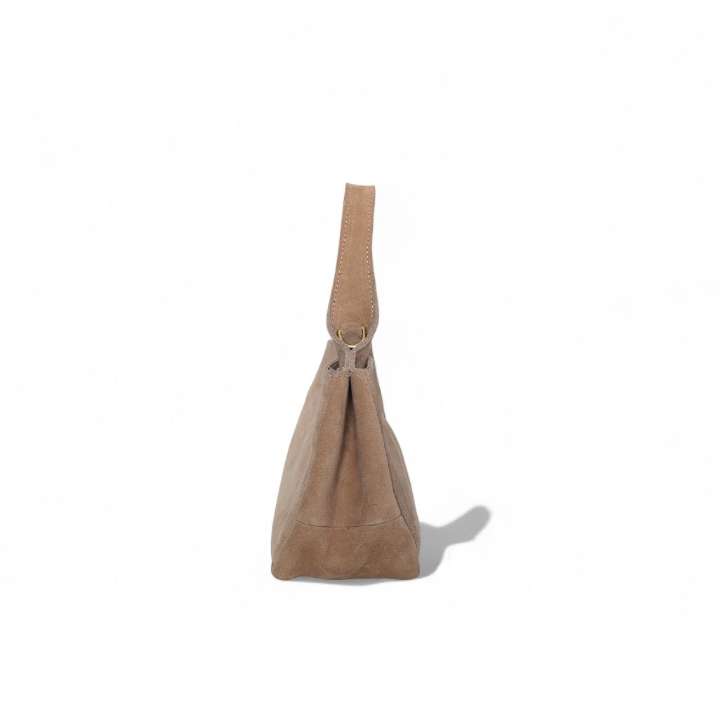 Tracy Top Handle Crossbody in Amphora Italian Leather Backed Suede