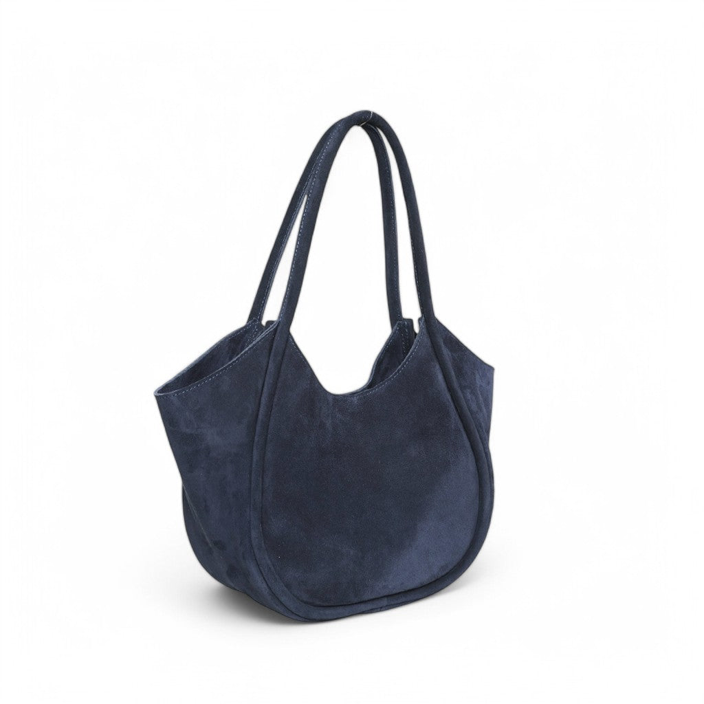 Eden in Midnight  Italian Leather Backed Suede