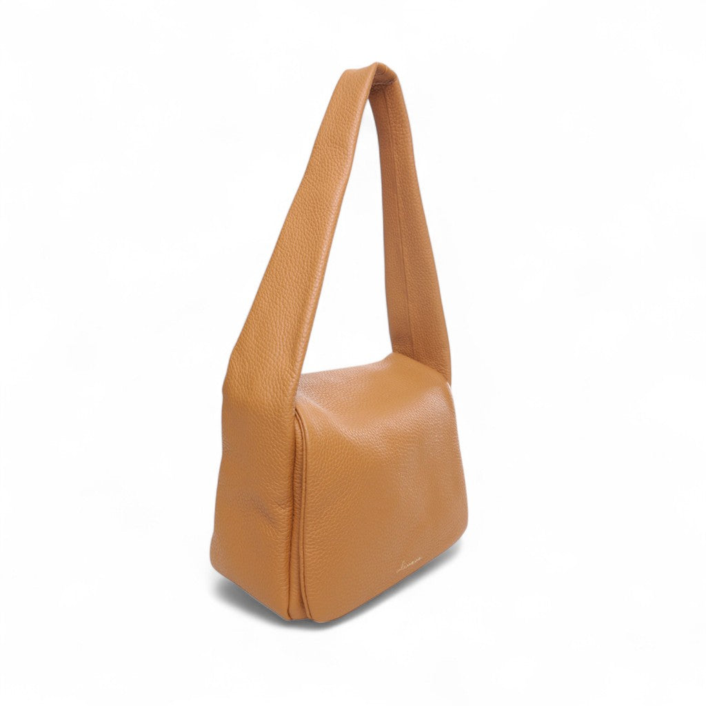 Paloma Puffy Shoulder Bag in Miel Italian Buffalo Cowhide