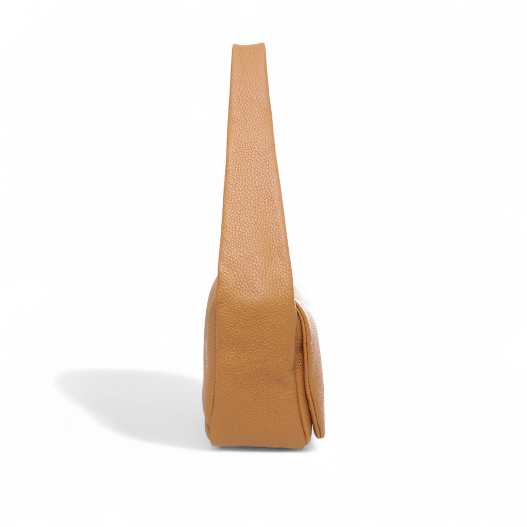 Paloma Puffy Shoulder Bag in Miel Italian Buffalo Cowhide