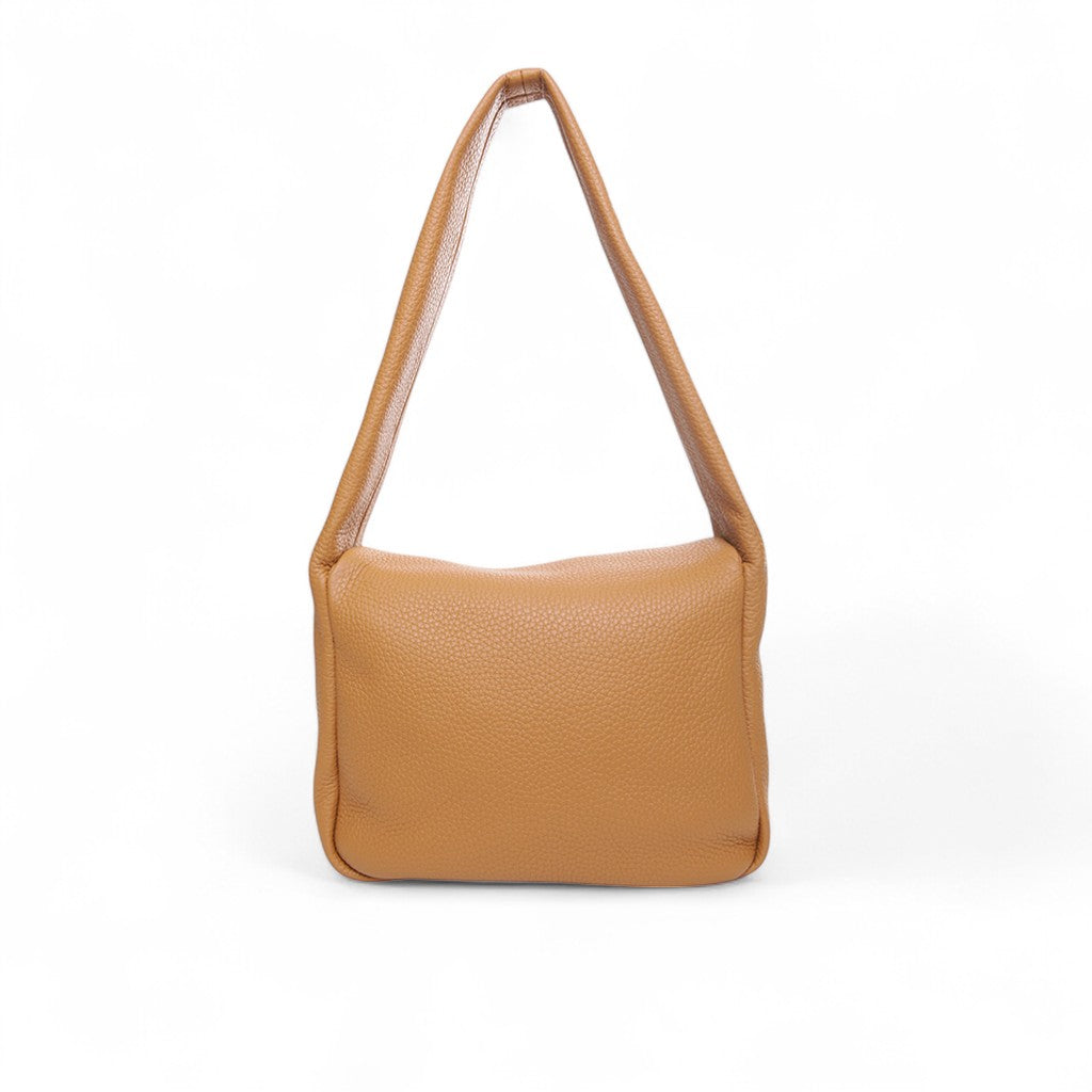 Paloma Puffy Shoulder Bag in Miel Italian Buffalo Cowhide