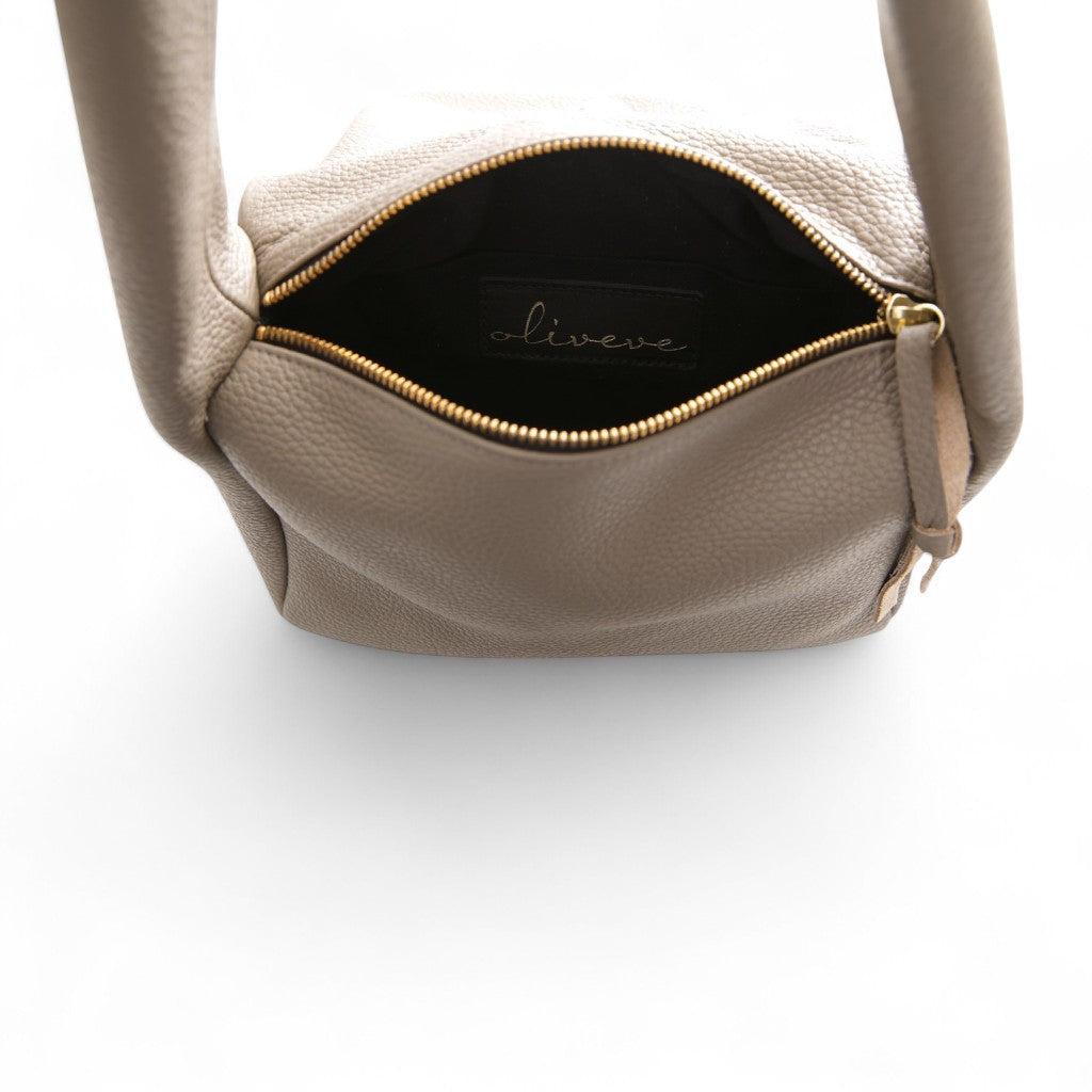 Paloma Puffy Shoulder Bag in Portobello Italian Buffalo Cowhide