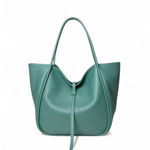Ellis Hobo Tote in Teal Buffalo Cowhide