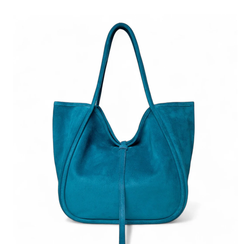 Ellis Hobo Tote in Ischia Italian Leather Backed Suede