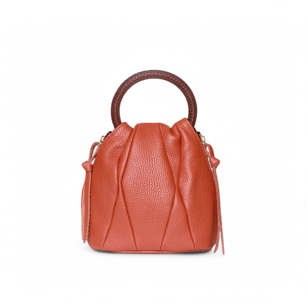 Tenley Top Handle in Auburn Italian Buffalo Cowhide