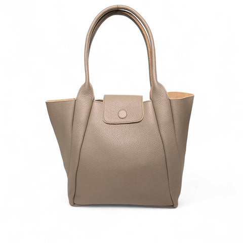 Hudson Tote in Portobello Italian Buffalo Cowhide