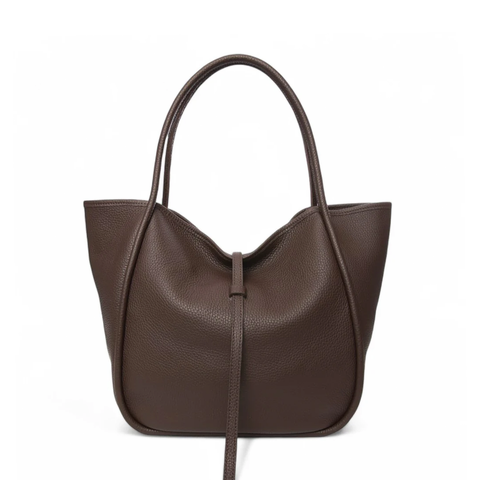 Ellis Hobo Tote in Chestnut Buffalo Cowhide