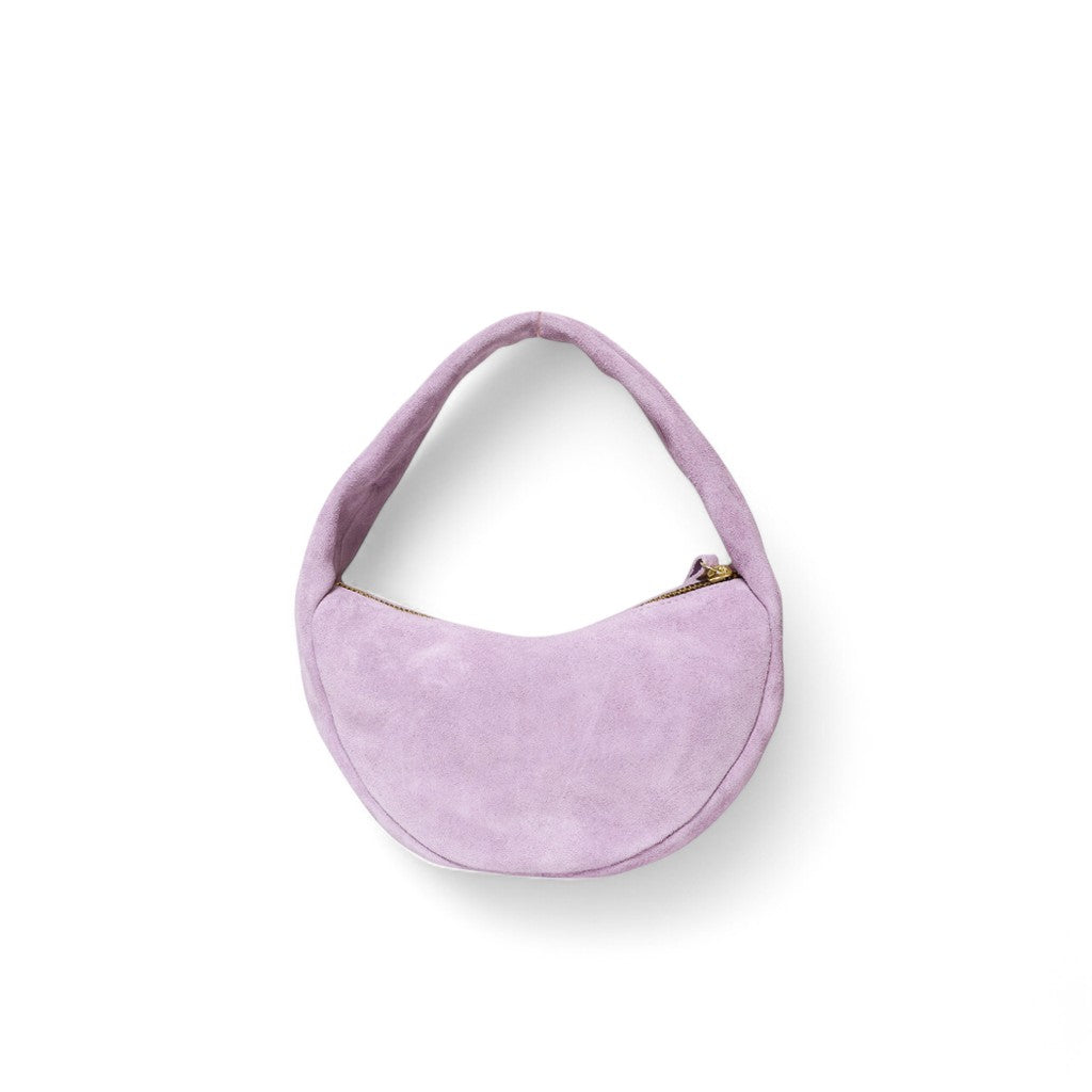 Celeste Baguette in Lavender Italian Leather Backed Suede