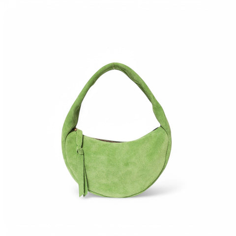 Celeste Baguette in Lime Italian Leather Backed Suede