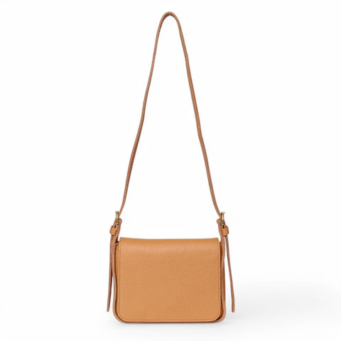 Genevieve Crossbody in Miel Italian Buffalo Cowhide