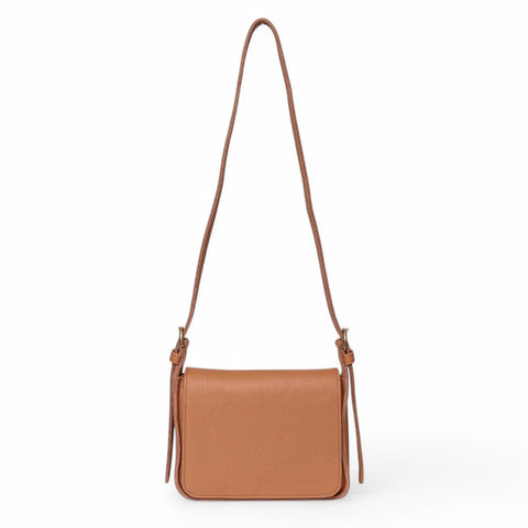 Genevieve Crossbody in Caramel Italian Buffalo Cowhide