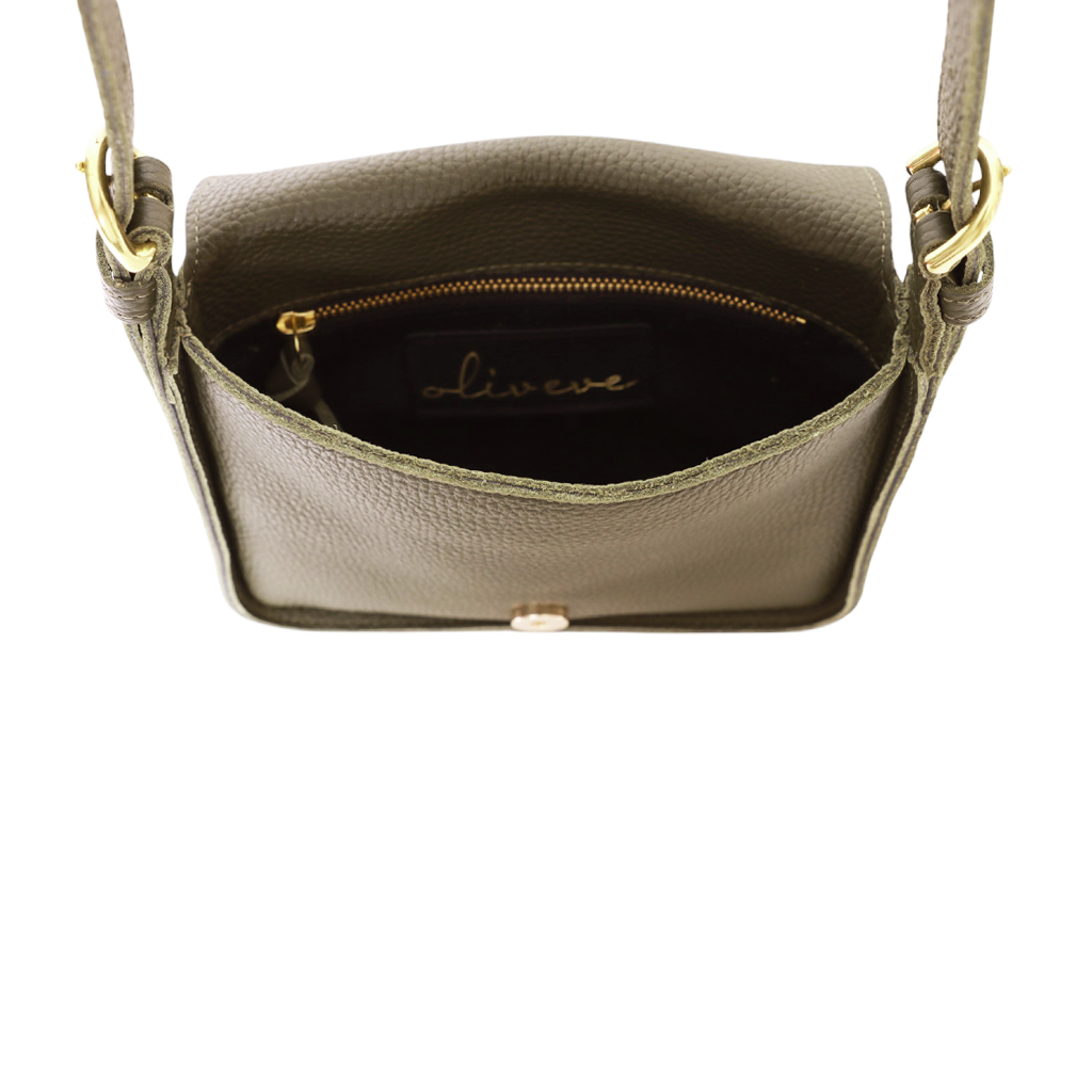 Genevieve Crossbody in Cypress Italian Buffalo Cowhide