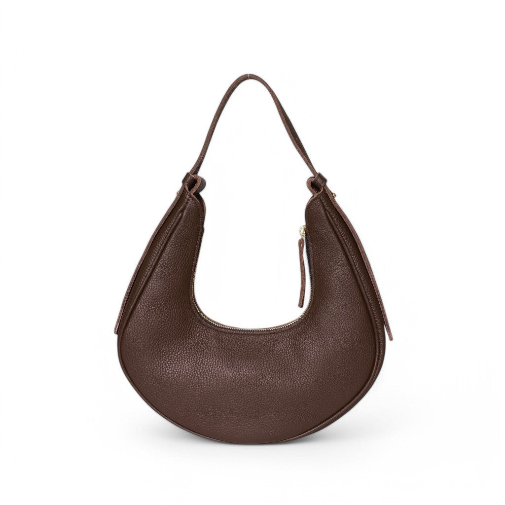 Brielle Baguette in Chestnut Italian Buffalo Cowhide