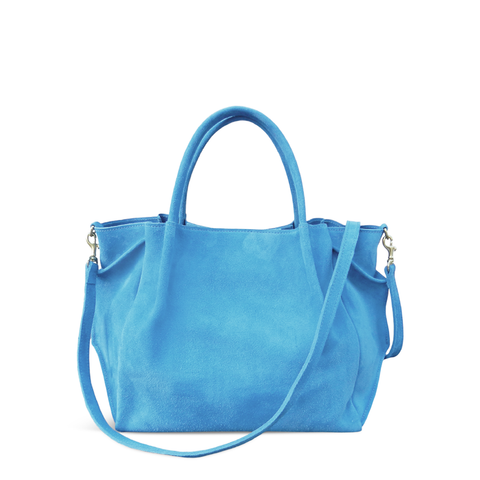 Zoe Tote in Capri Italian Leather Backed Suede