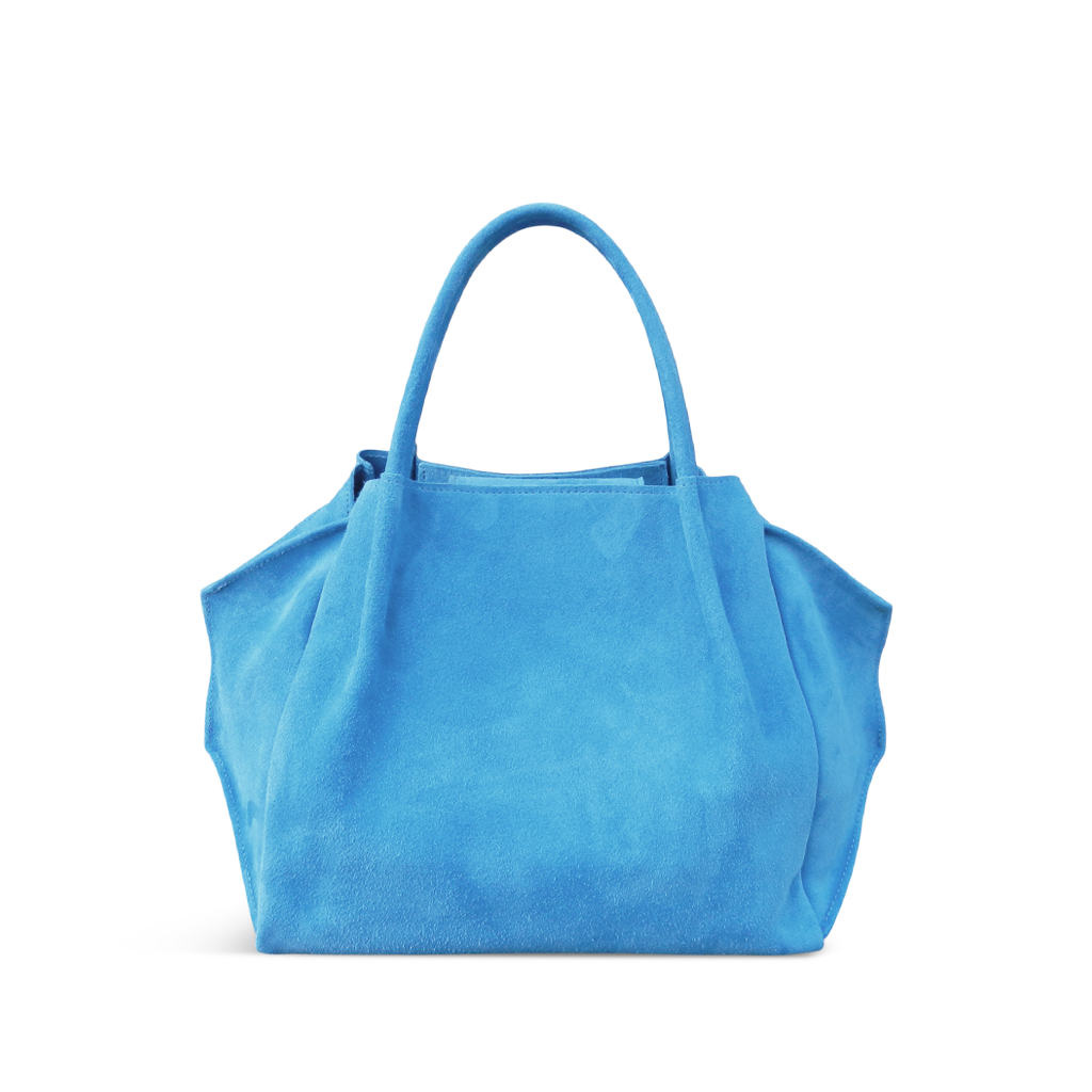 Zoe Tote in Capri Italian Leather Backed Suede