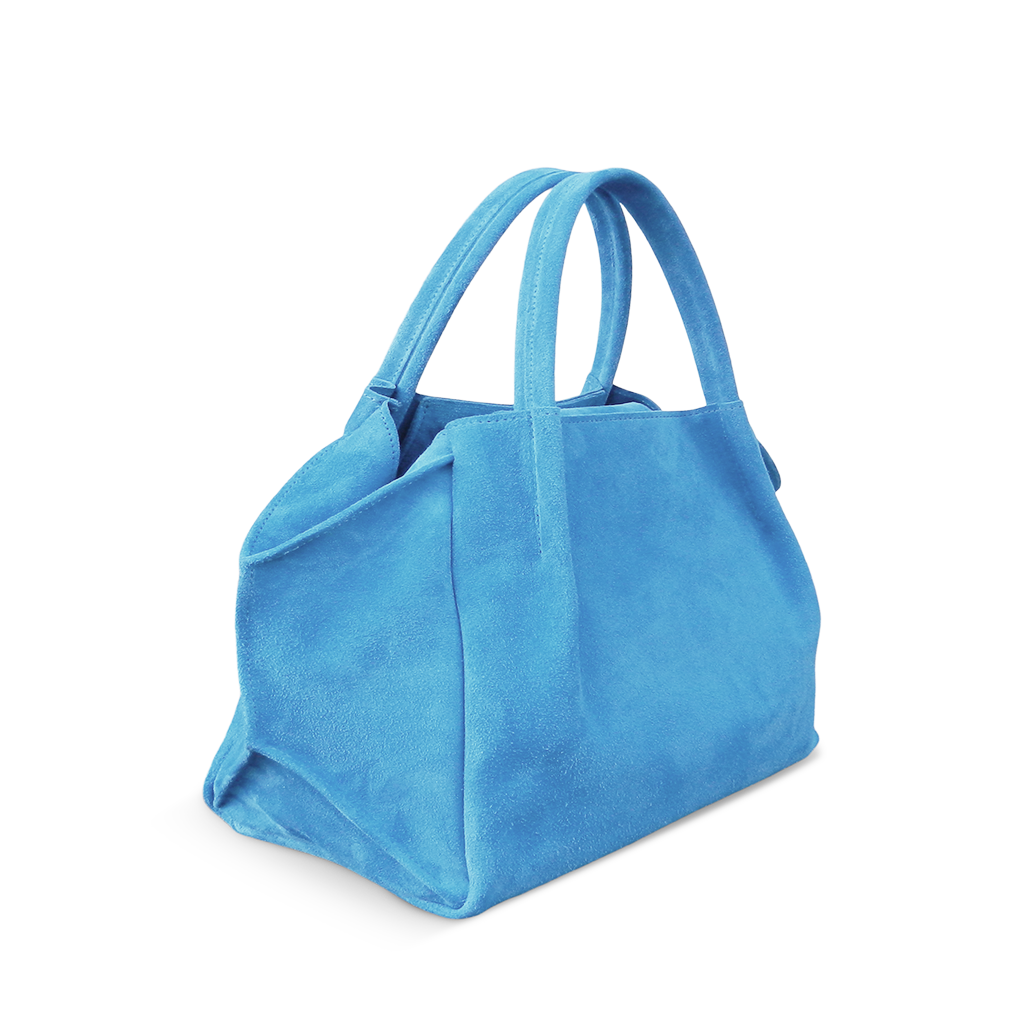 Zoe Tote in Capri Italian Leather Backed Suede