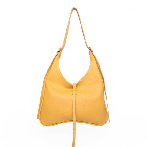 Arden Hobo in Marigold Italian Buffalo Cowhide