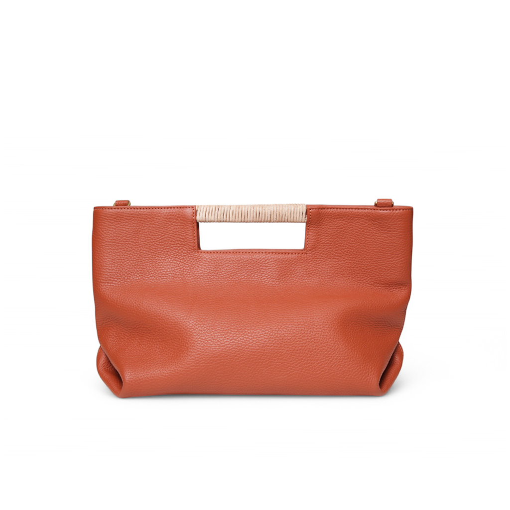 Ella Wrapped Handle Crossbody in Auburn Buffalo Cowhide